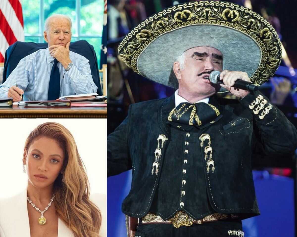 Joe Biden y Beyoncé lamentan muerte de Vicente Fernández