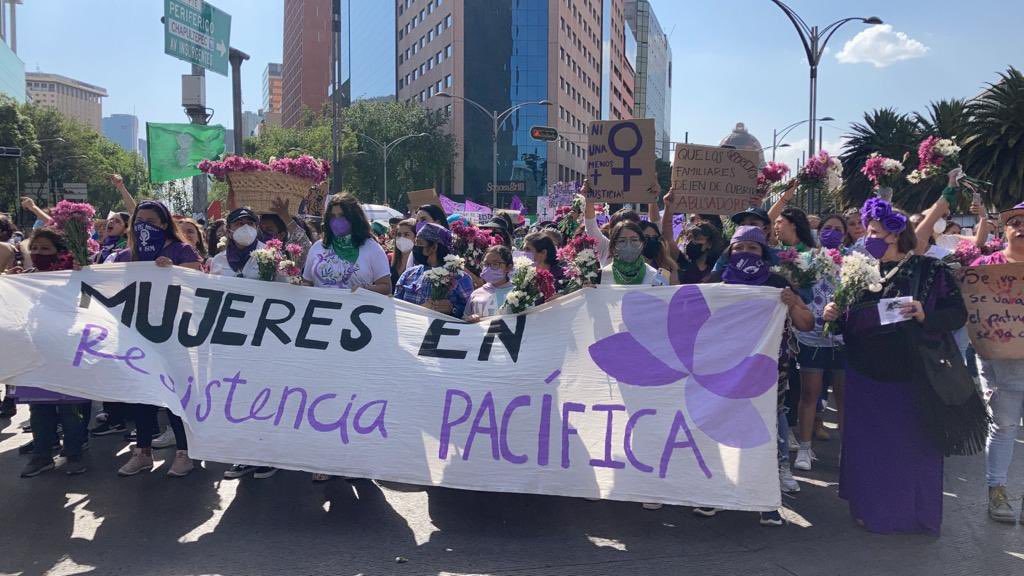 8M: Manifestantes toman calles para conmemorar Día de la Mujer