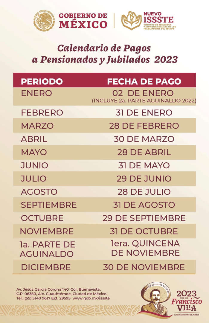 calendario-pagos-pension-issste-2023