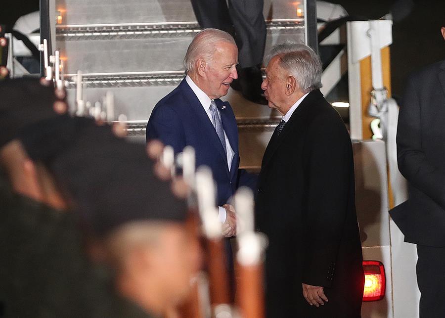 Joe Biden llega a México para la cumbre con AMLO y Trudeau
