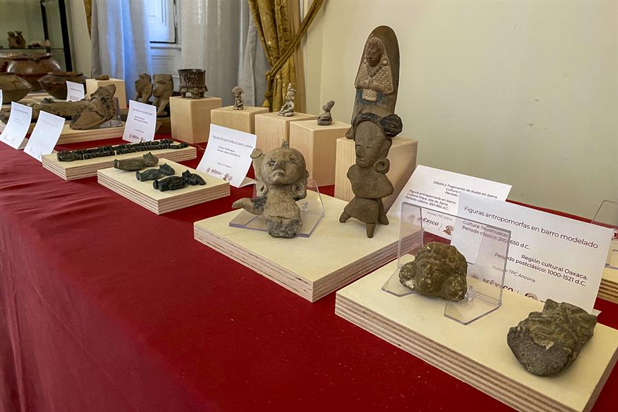 México recupera 43 objetos prehispánicos incautados en Italia