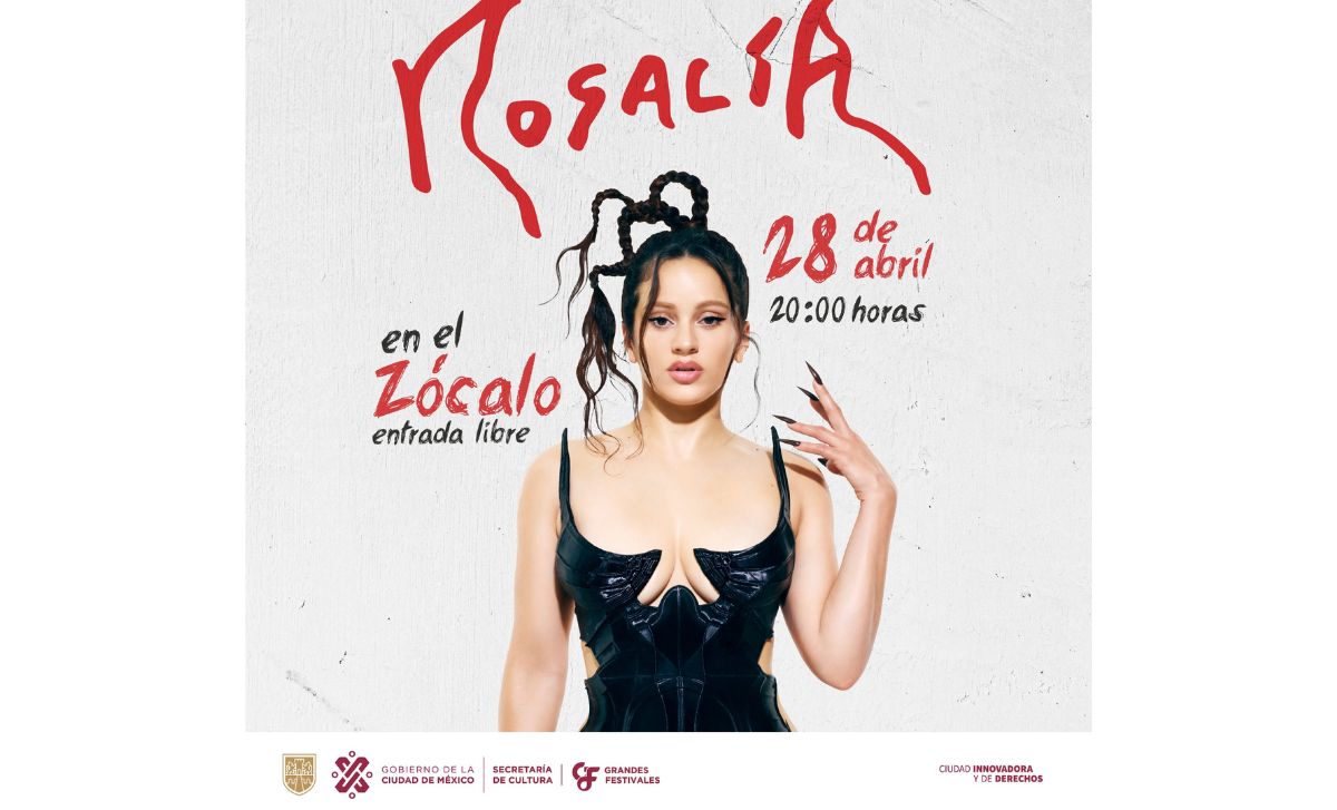Rosalía ofrecerá un concierto gratuito en el Zócalo de CDMX