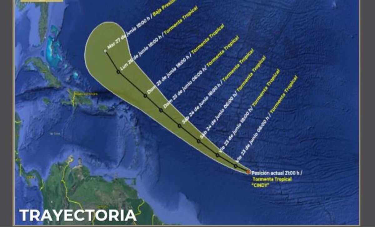 Tormenta Tropical Cindy se forma en el Atlántico, dónde afectará