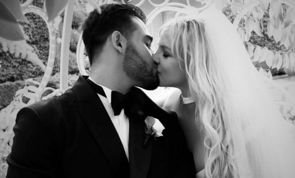 Britney Spears en su boda con Sam Asghari