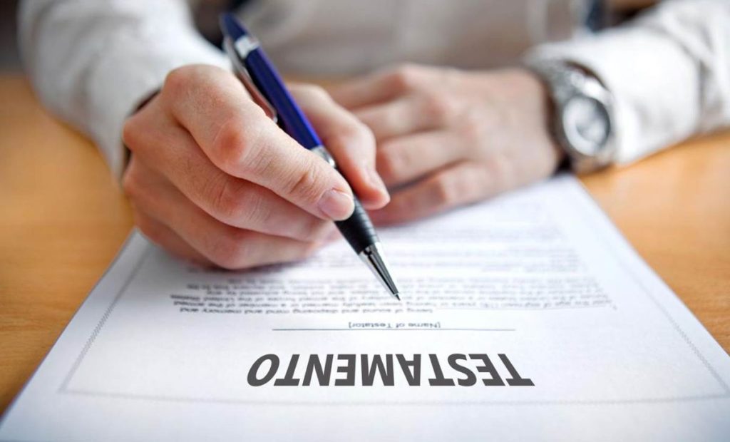 Firma de un testamento