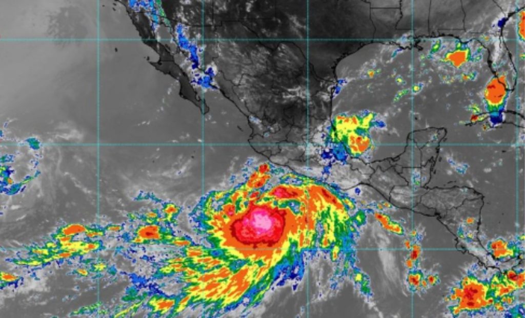 Imágen satelital de la Tormenta Tropical Hilary