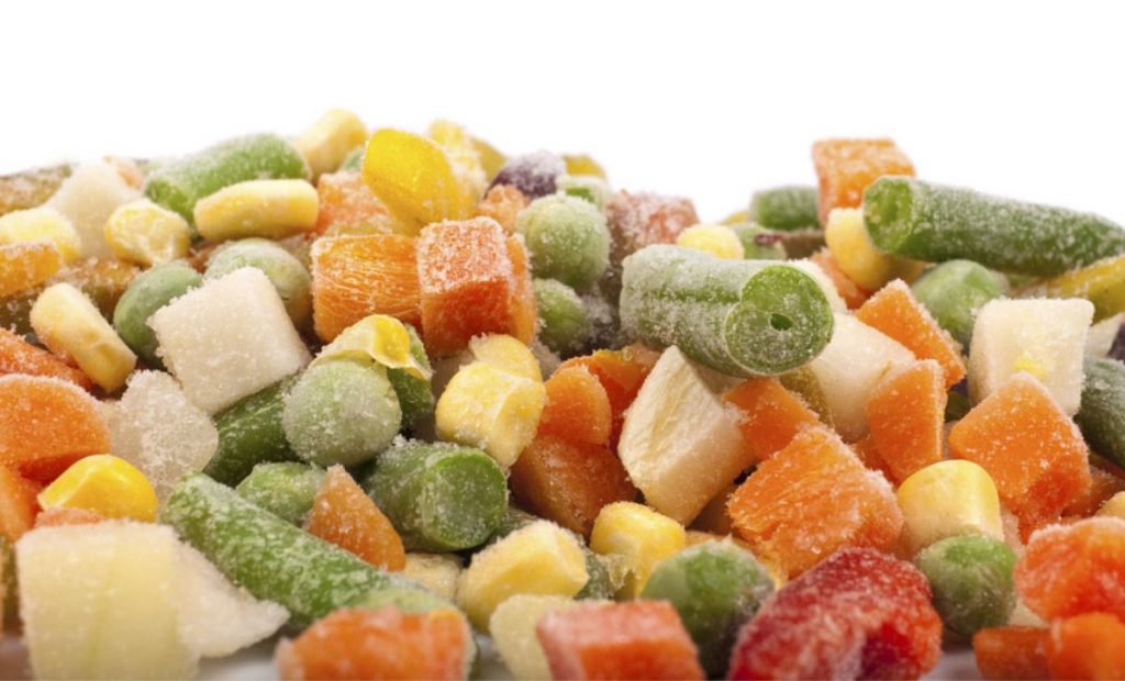 Foto de mix de verduras congeladas