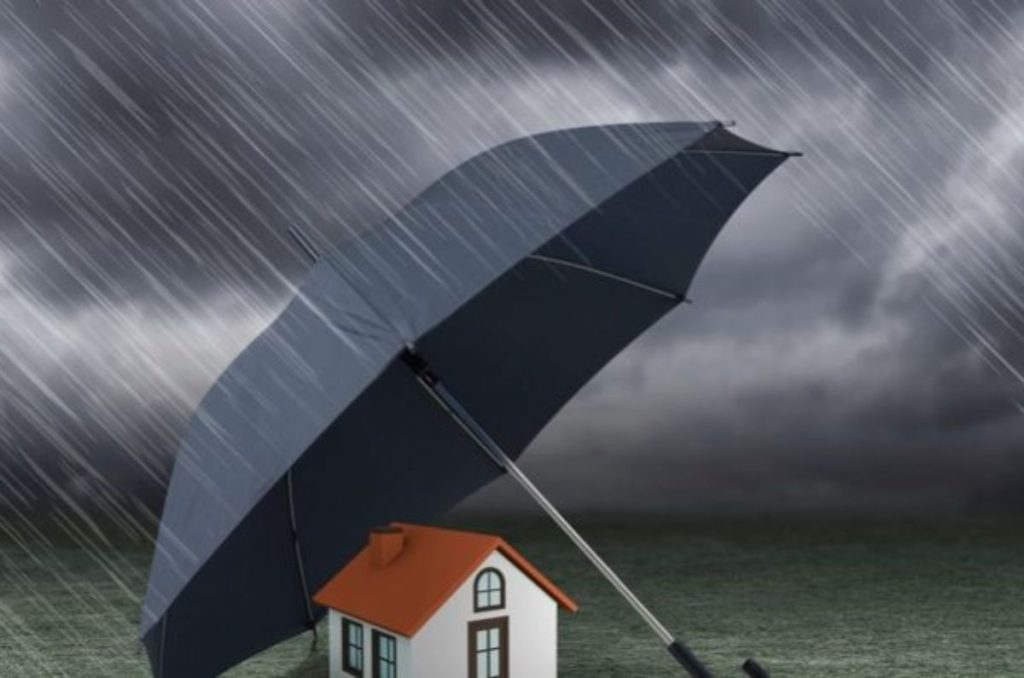 Casa protegida de lluvia