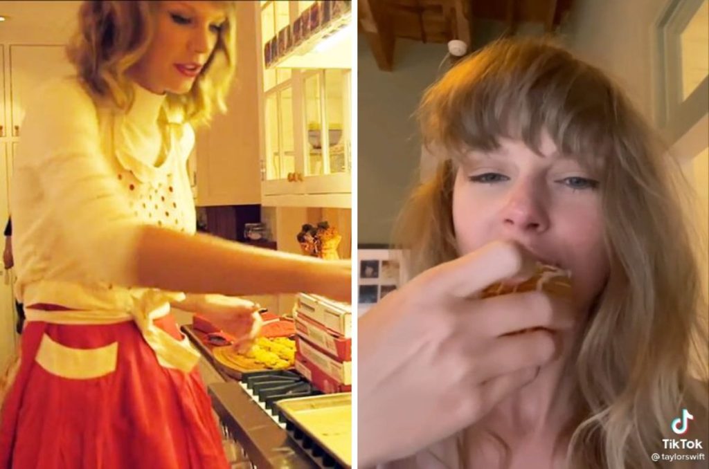 Taylor Swift preparando galletas