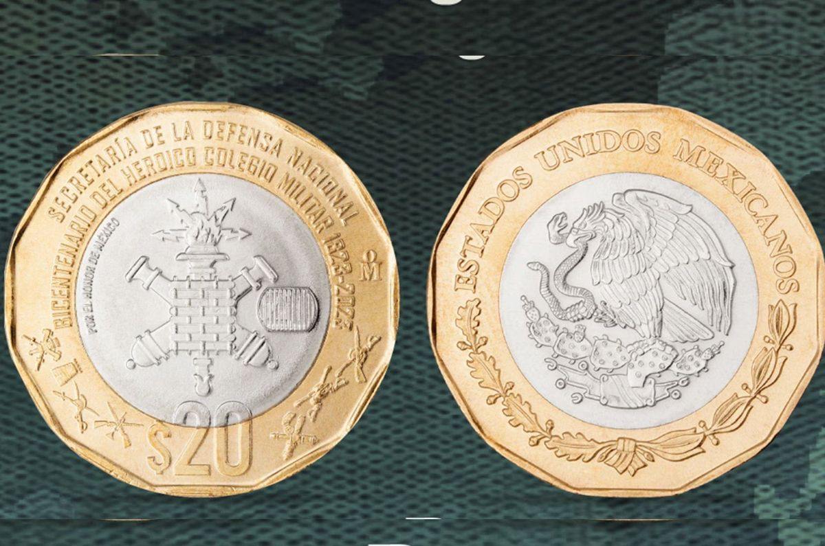 Banxico lanza nueva moneda de 20 pesos, conmemora al Heroico Colegio Militar