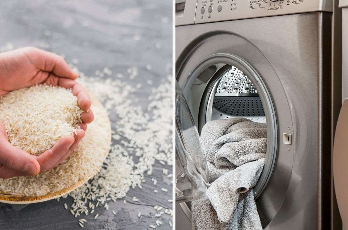 Beneficios de poner arroz en la lavadora antes de lavar la ropa