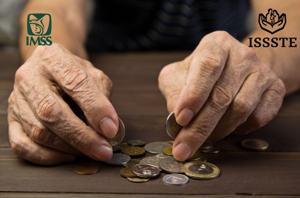 Adulto mayor contando dinero