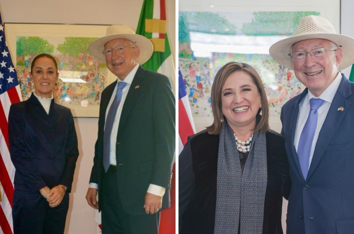 Embajador de EEUU en México se reúne con las precandidatas a la Presidencia