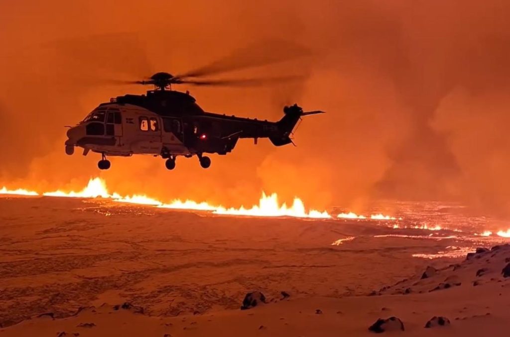 Erupción de volcán en Islandia