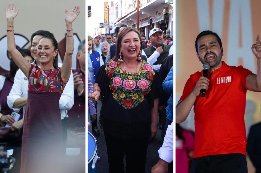 Claudia Sheinbaum, Xóchitl Gálvez y Jorge Álvarez Máynez