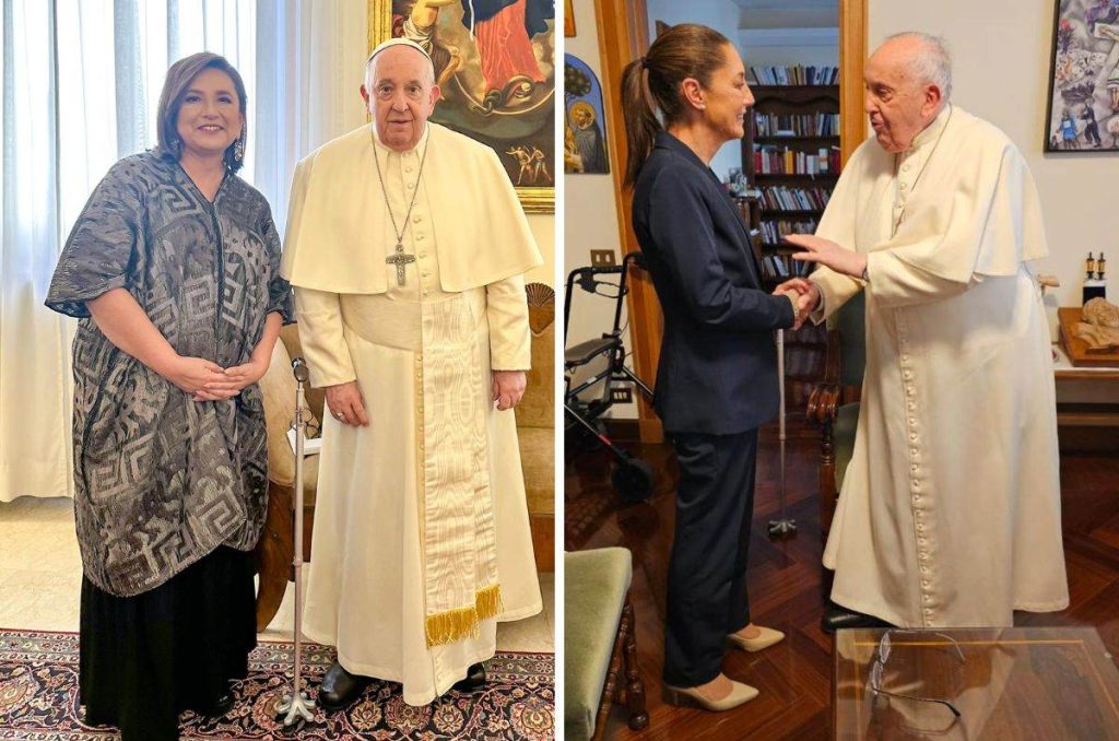 El Papa Francisco recibió a las candidatas presidenciales de México, Xóchitl Gálvez y Claudia Sheinbaum; así fue la reunión.