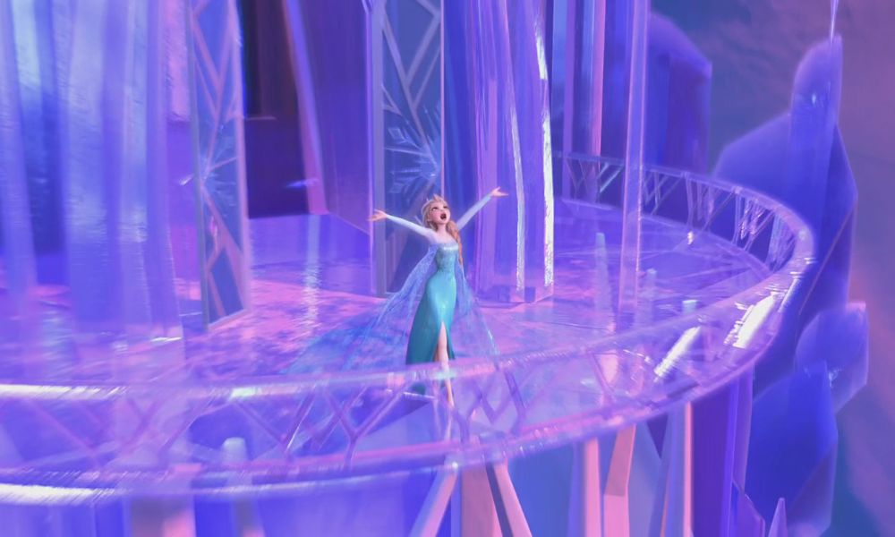 Elsa cantando Libre Soy