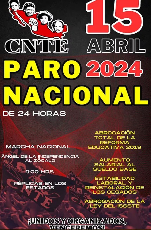 La CNTE anunció que realizará un paro y marcha a nivel nacional en este mes, conoce a continuación cómo afectará.