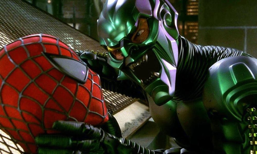 Escena del Duende Verde intentando una alianza con Spider-Man