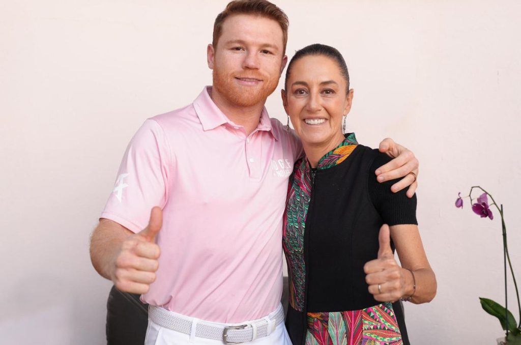 El boxeador mexicano Saúl Canelo Álvarez anticipó la victoria en las elecciones del próximo 2 de junio de Claudia Sheinbaum.