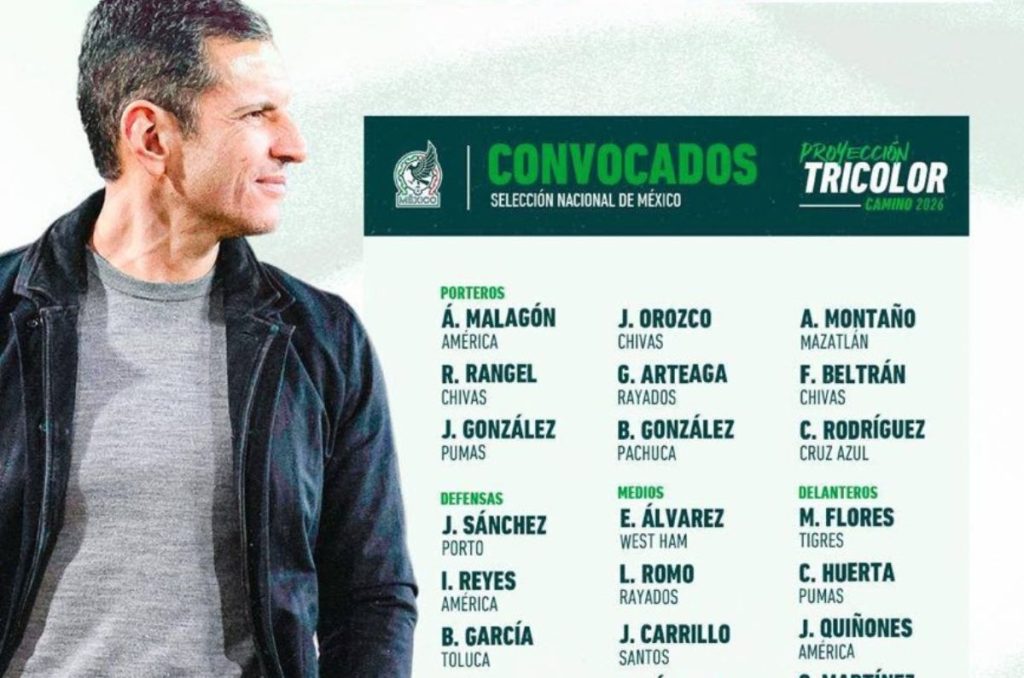 Jaime Lozano, presentó este viernes una lista previa de 31 jugadores con los que el Tri ultimará su preparación para la Copa América.