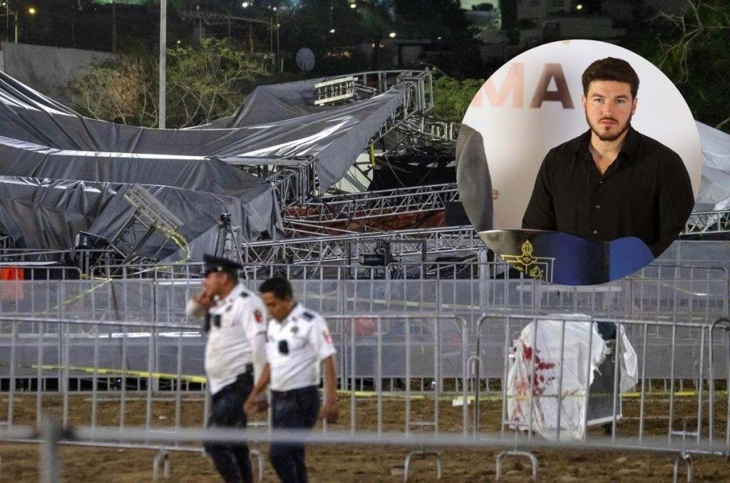 El Gobierno de Nuevo León indemnizará con 400 mil pesos a las víctimas mortales del desplome de un escenario en evento de Álvarez Máynez.