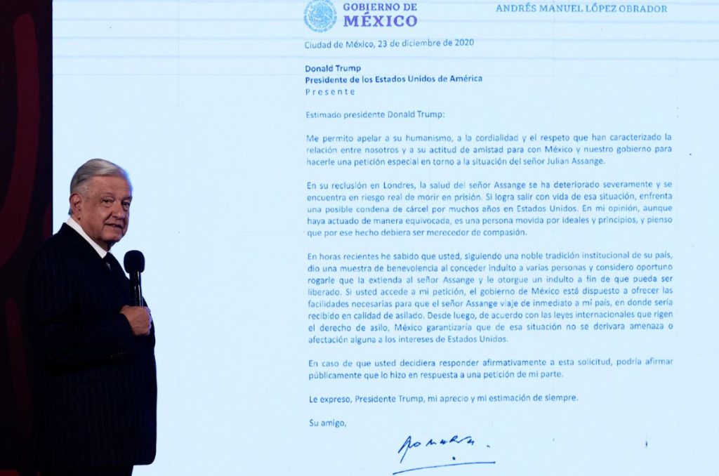 El presidente de México, Andrés Manuel López Obrador, ha sido uno de los principales defensores del fundador de WikiLeaks, Julian Assange.