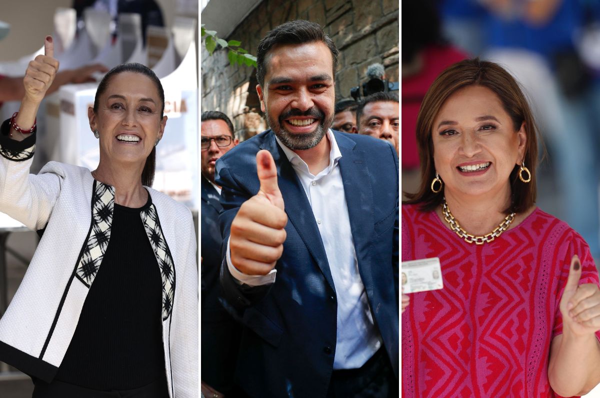 Así votaron Claudia Sheinbaum, Xóchitl Gálvez y Jorge Álvarez Máynez