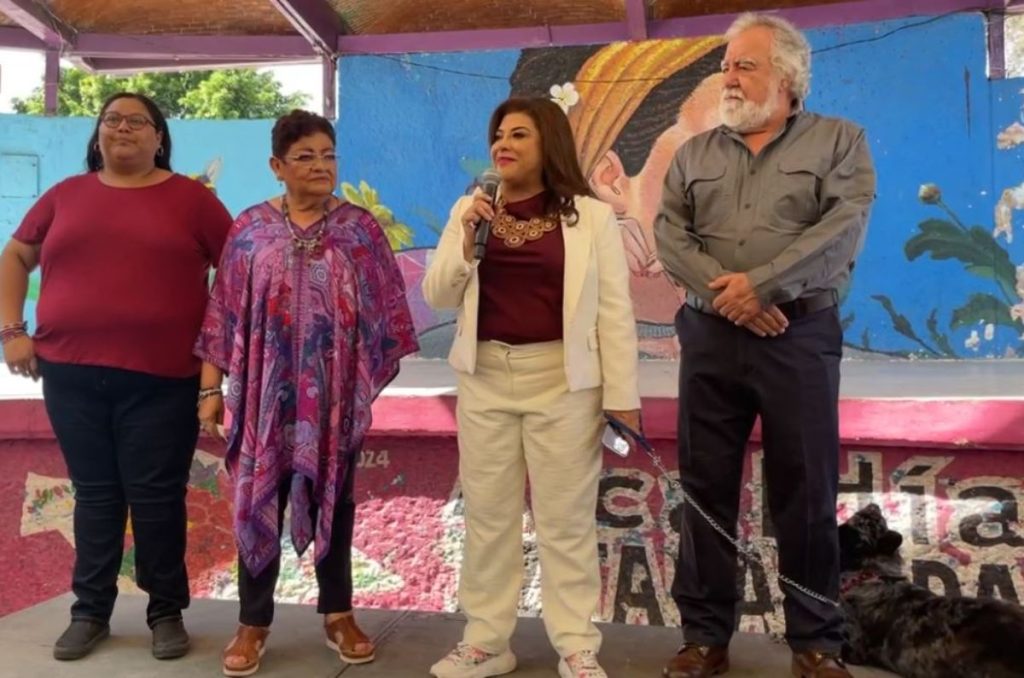 Clara Brugada, candidata por Morena a la jefatura de Gobierno de la Ciudad de México, acudió a votar acompañada de su animal de compañía.