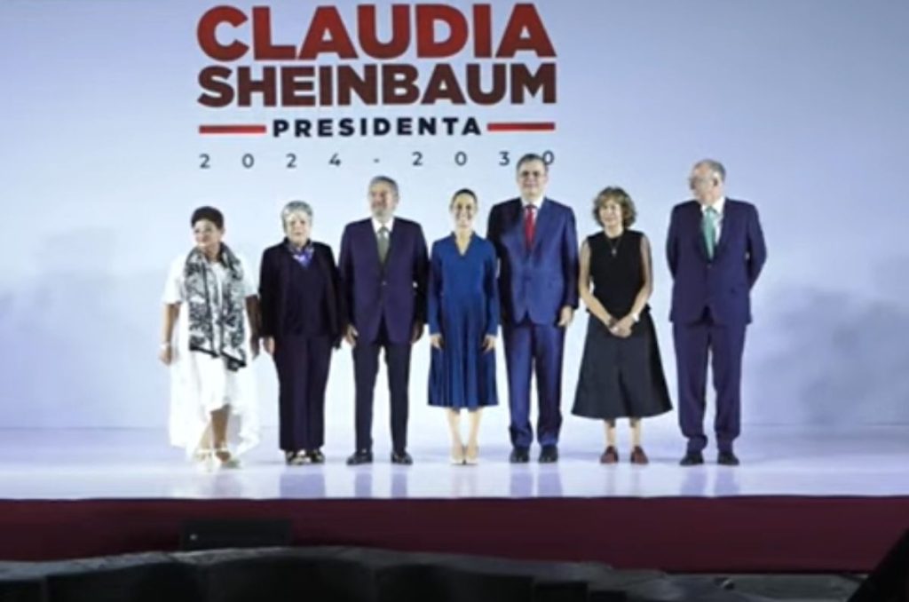 Será el próximo jueves 27 de junio de 2024 cuando Claudia Sheinbaum presente a otros seis miembros de su gabinete, que afirmó será paritario. 