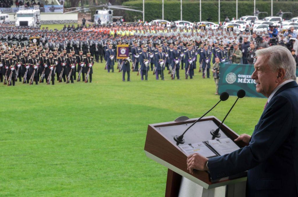 El presidente de México, Andrés Manuel López Obrador, celebró este martes los cinco años de la Guardia Nacional.