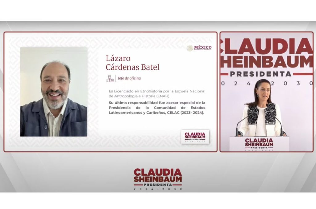 Lázaro Cárdenas Batel fue nombrado nuevo jefe de Oficina de Presidencia para el gobierno de Claudia Sheinbaum, de 2024 a 2030.