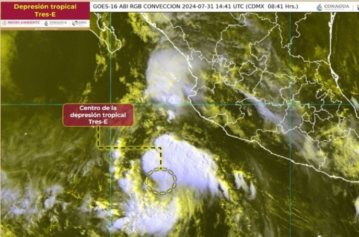 Se forma ciclón tropical Tres-E en Pacífico, esta es su ruta por México