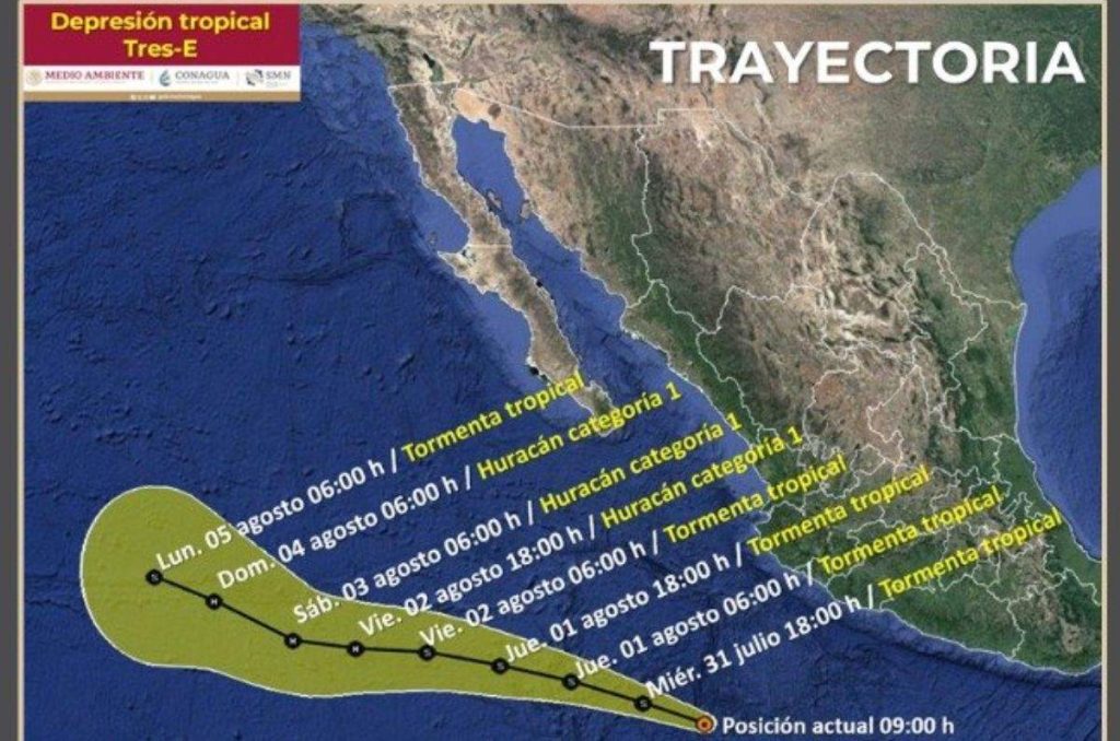 Un nuevo ciclón tropical amenaza a México; actualmente es depresión tropical pero se prevé que se fortalezca a huracán, conoce ruta.