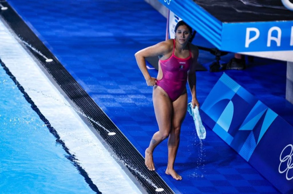 La atleta mexicana Aranza Vázquez se despidió de los Juegos Olímpicos de París 2024 con un cero en clavados. Tuvo un error garrafal