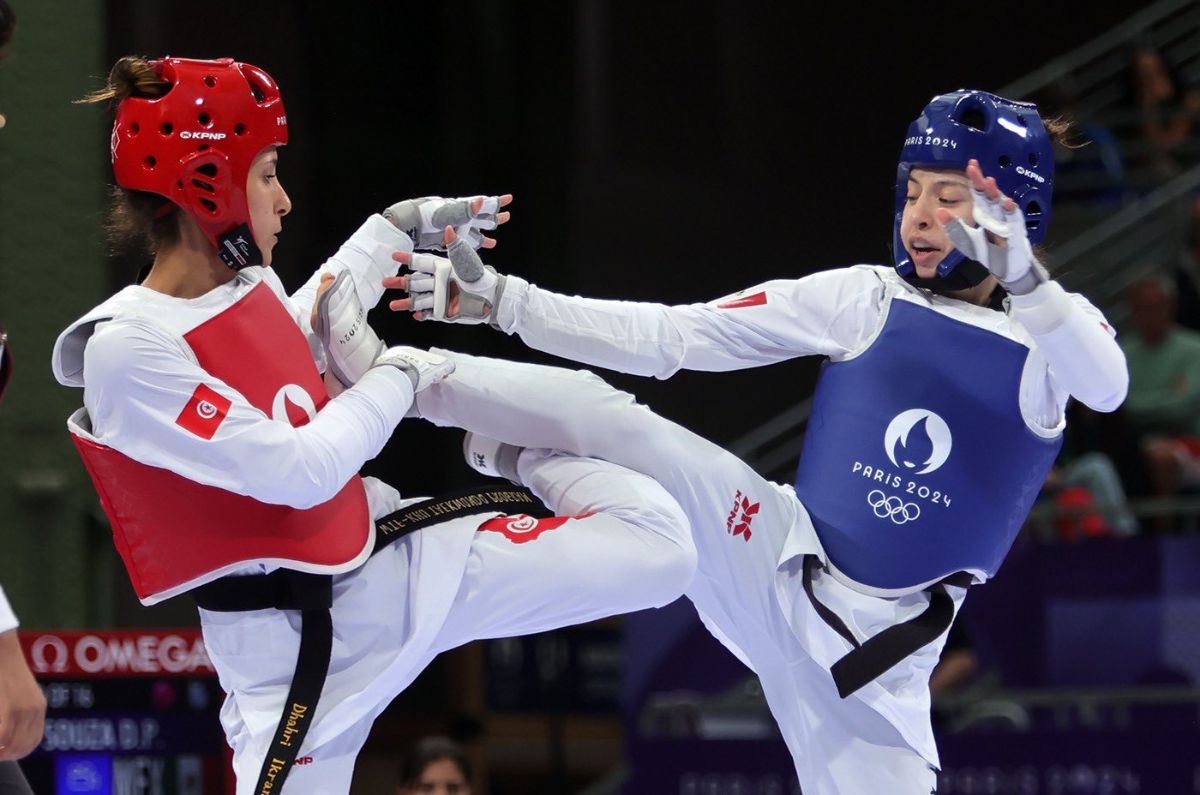 Daniela Souza debutó en taekwondo en los Juegos Olímpicos de París 2024 y queda fuera por una decisión polémica de parte de los jueces / Conade