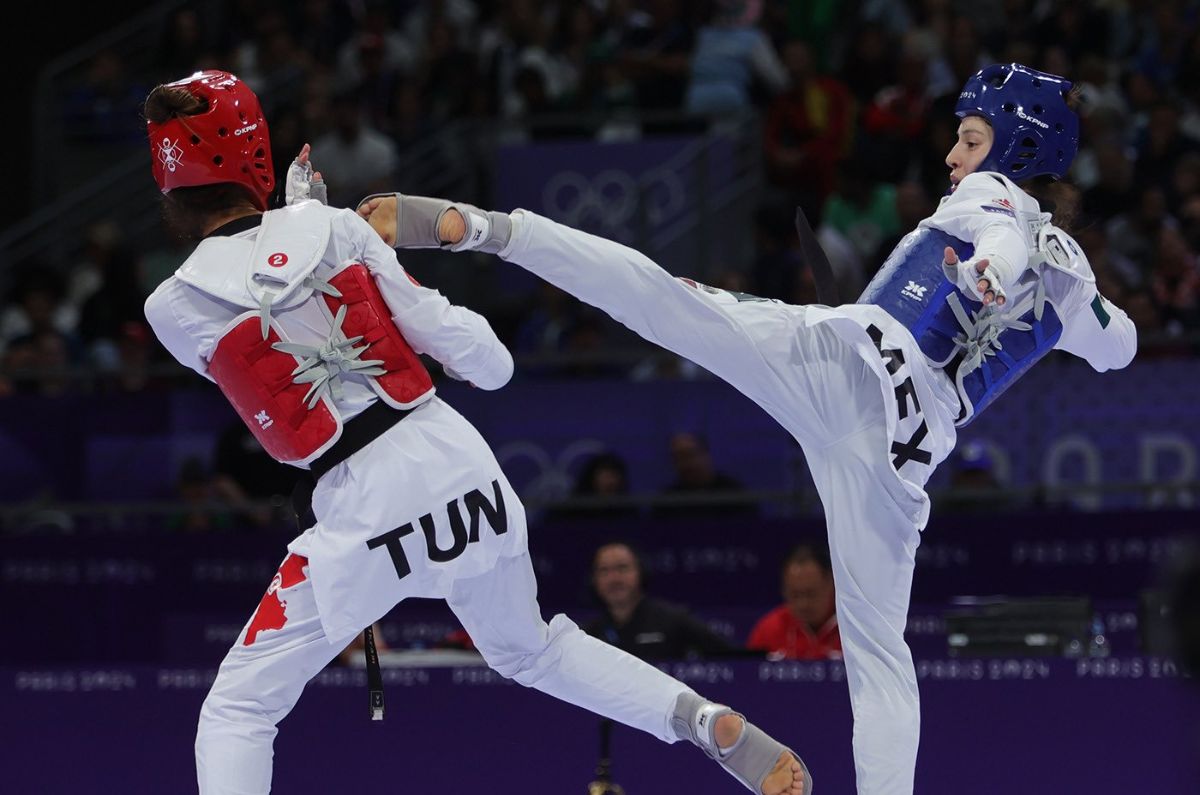 Daniela Souza debutó en taekwondo en los Juegos Olímpicos de París 2024 y queda fuera por una decisión polémica de parte de los jueces / Conade