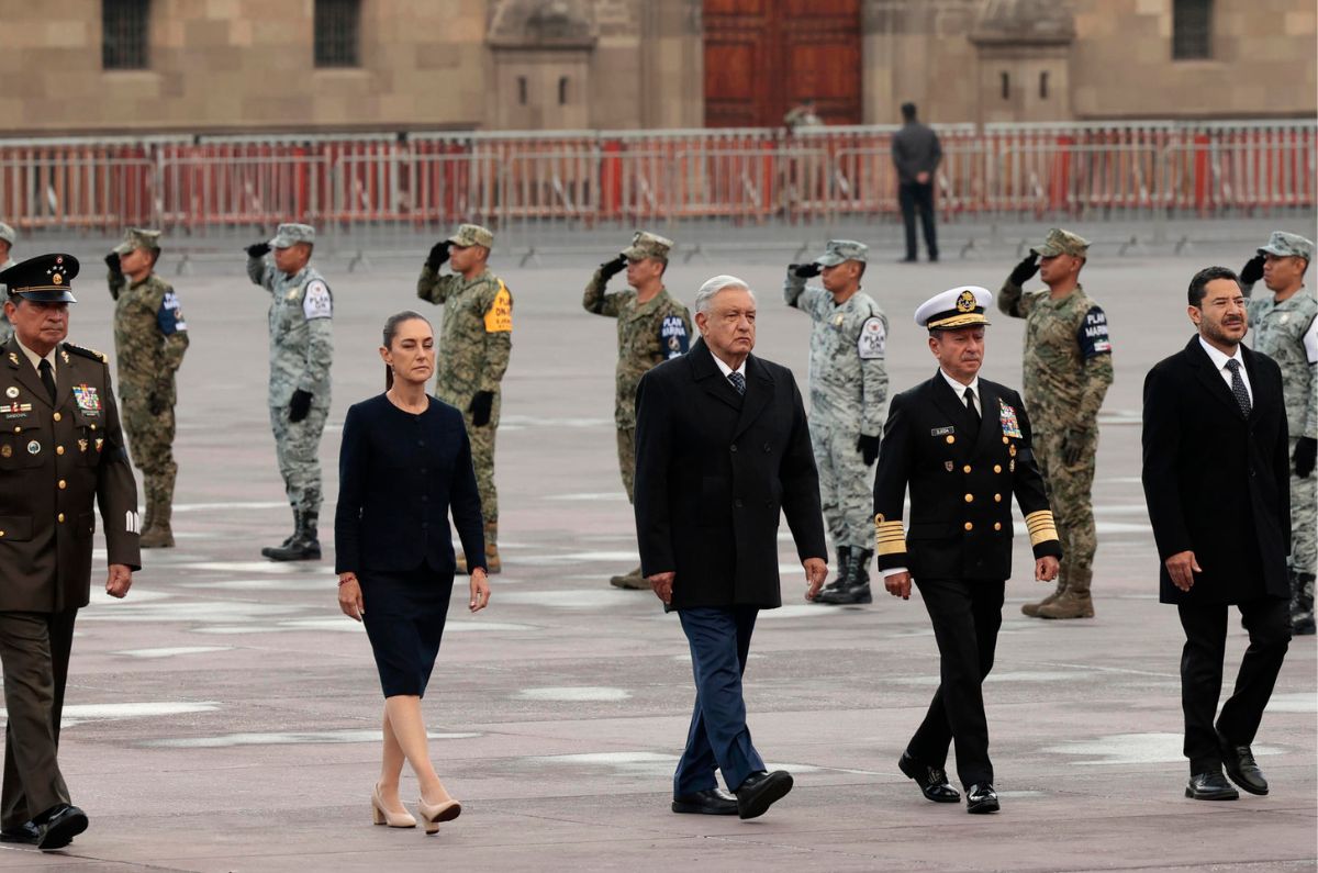 El presidente mexicano, Andrés Manuel López Obrador, y la mandataria electa, Claudia Sheinbaum, conmemoraron a las víctimas del 19S. / EFE