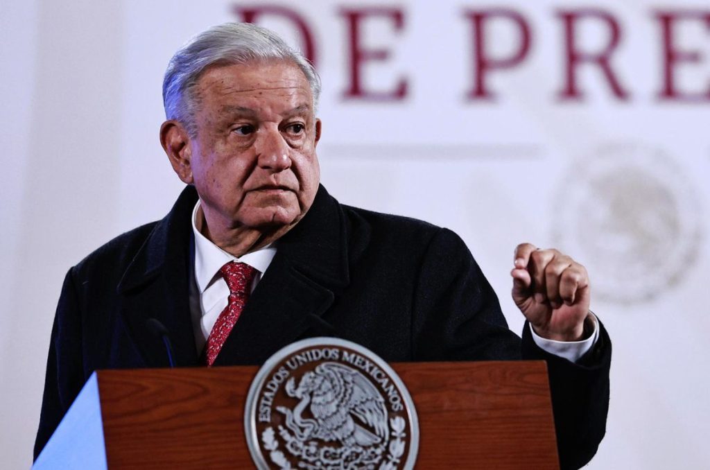 El presidente Andrés Manuel López Obrador (AMLO) durante su última conferencia Mañanera.