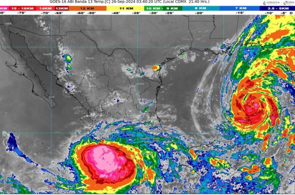 El huracán Helene, de categoría 1 en la escala Saffir-Simpson, se mantiene cercano a la costa norte del estado de Quintana Roo.