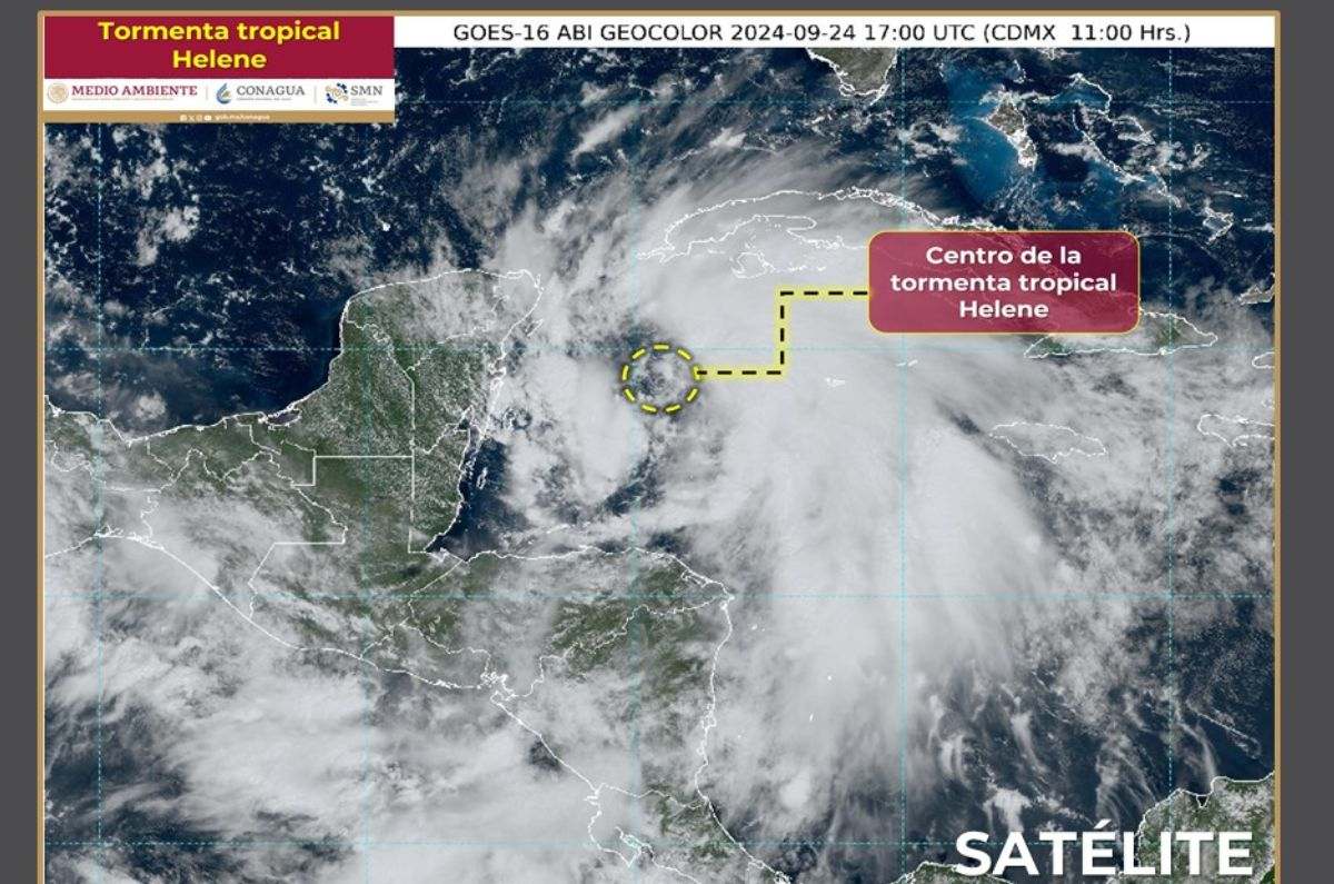 Tormenta Tropical Helene llega a México, dejará lluvias torrenciales