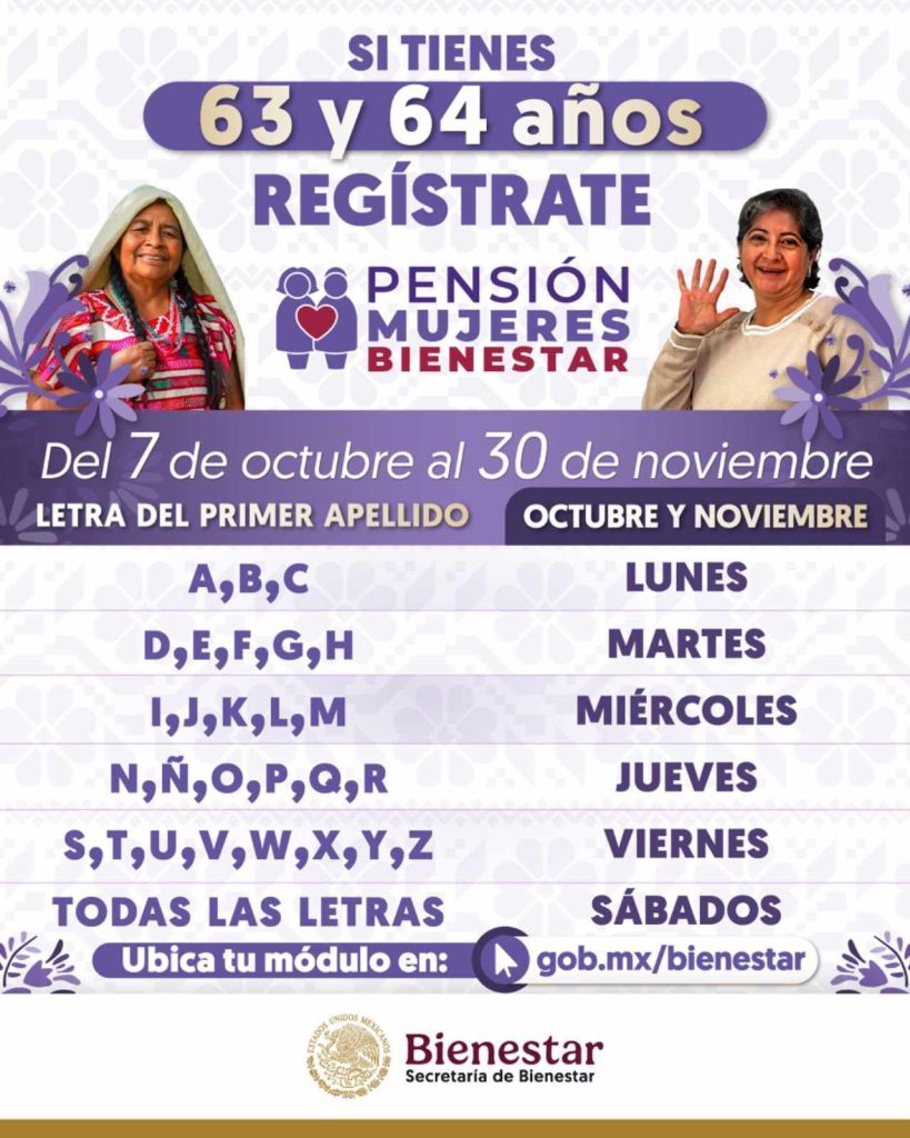 ¿Eres mujer y tienes entre 60 y 64 años? Ya puedes registrarte para ser una de las miles de beneficiarias para la Pensión Mujeres Bienestar.