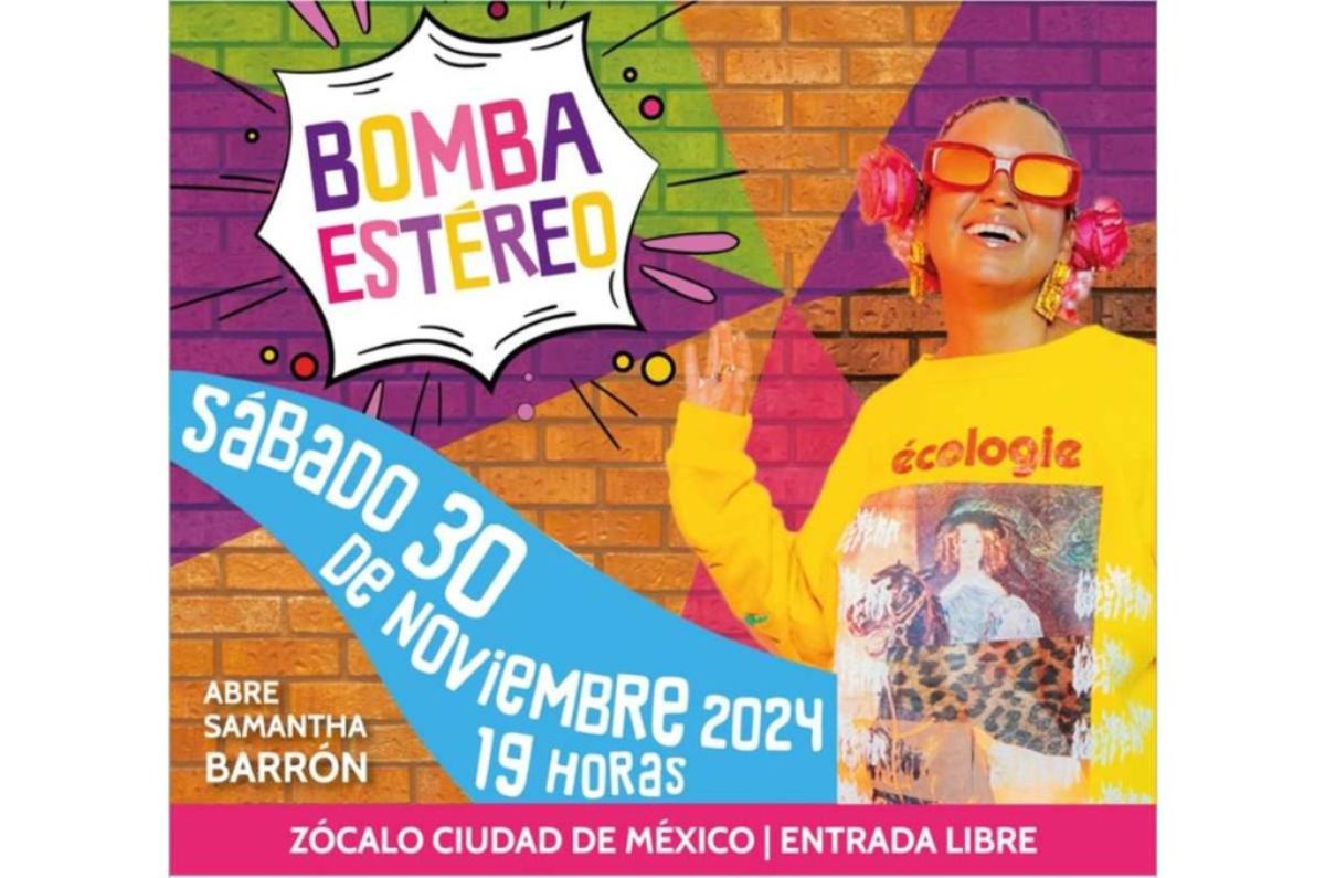 El Zócalo se llenará de música: Bomba Estéreo dará un concierto gratis, entérate cuándo