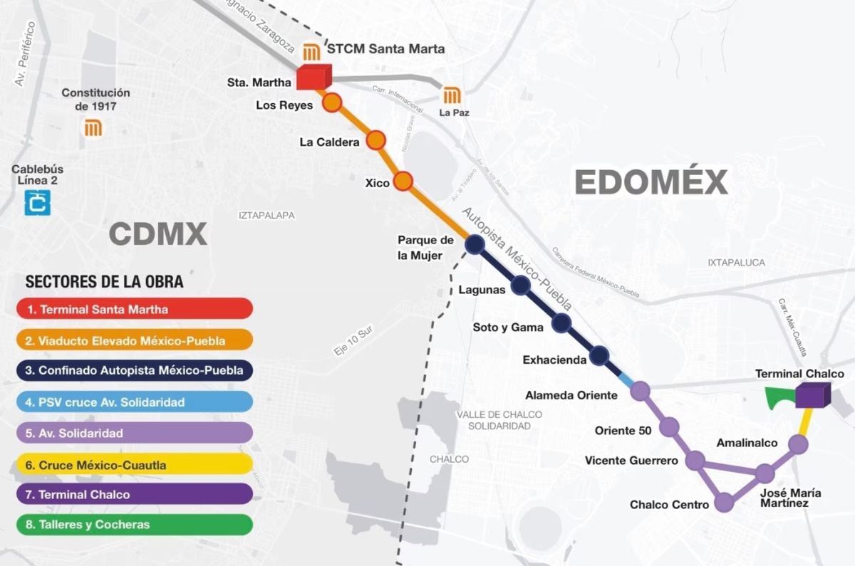 Nuevo Trolebús Chalco-Santa Marta: Estas son las estaciones de la ruta