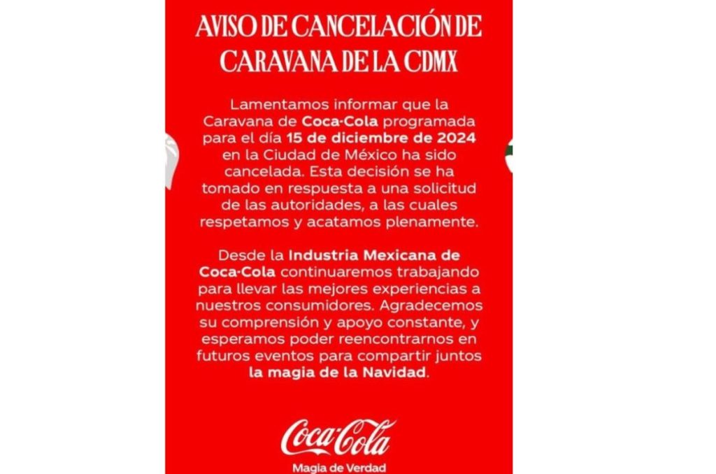 Comunicado Coca Cola