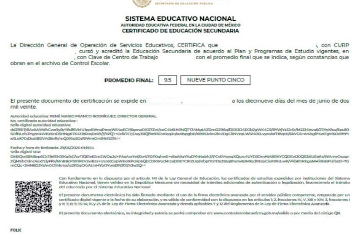 Guía para tramitar el duplicado de tu certificado de primaria o secundaria SEP