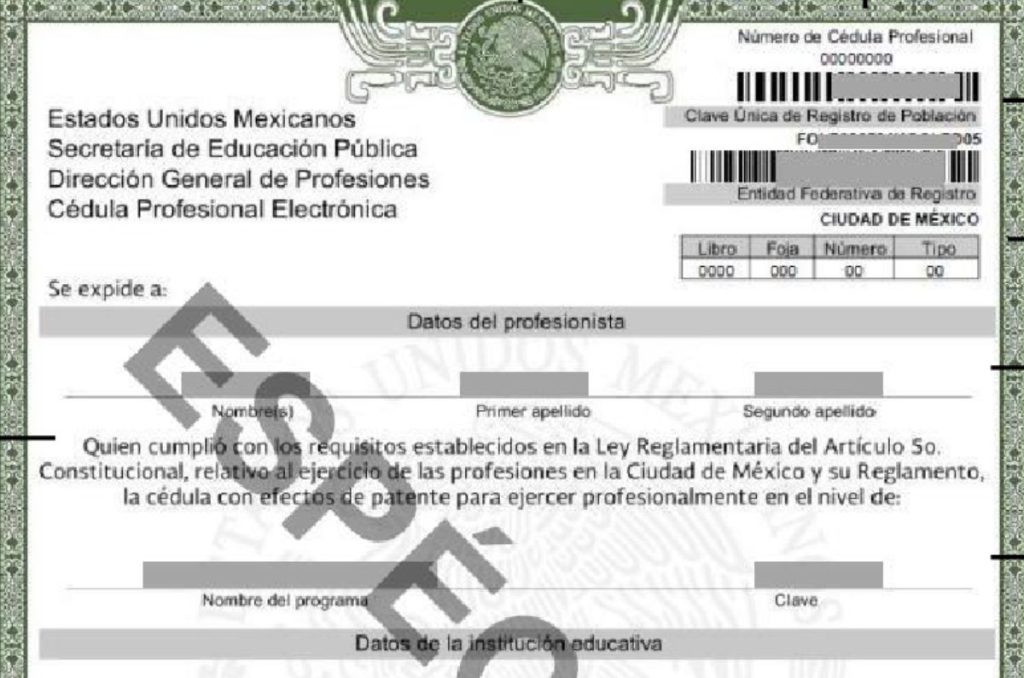 Cédula profesional 2025