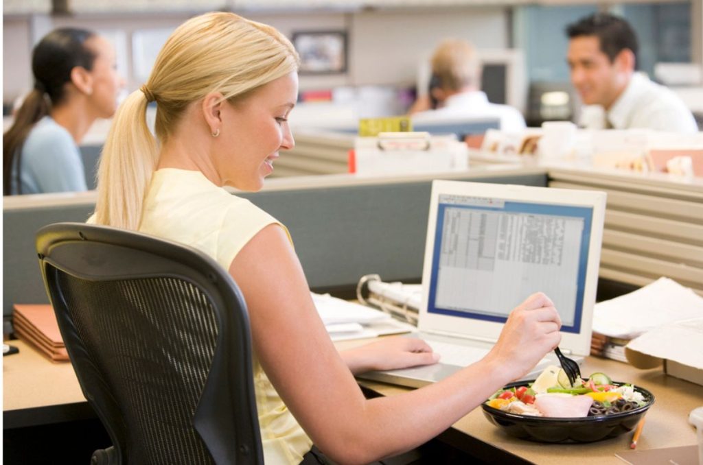 Hora de comida en el trabajo