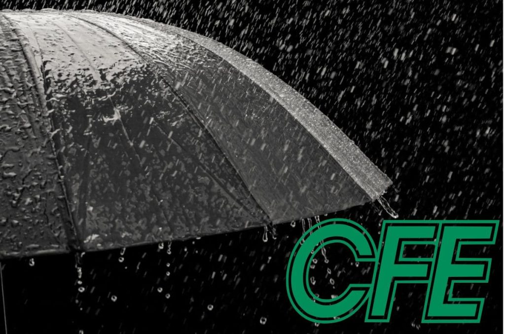 CFE fallas por lluvias