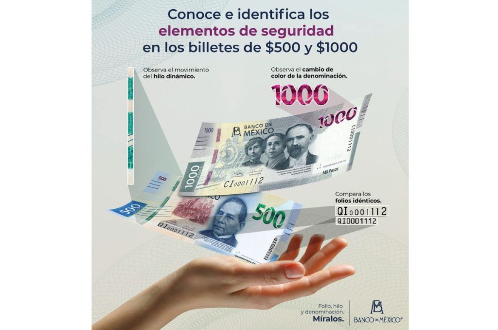 Elementos para identificar billetes